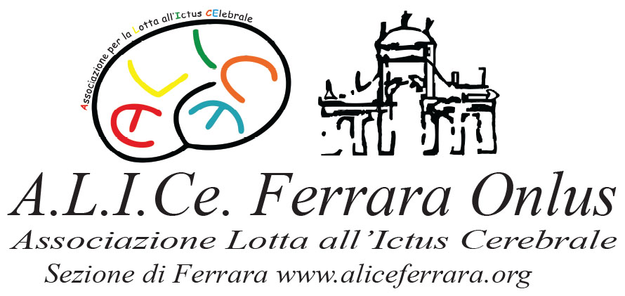 Logo ALICE Ferrara Onlus, Associazione Lotta all'Ictus Cerebrale, Sezione di Ferrara, www.aliceferrara.org